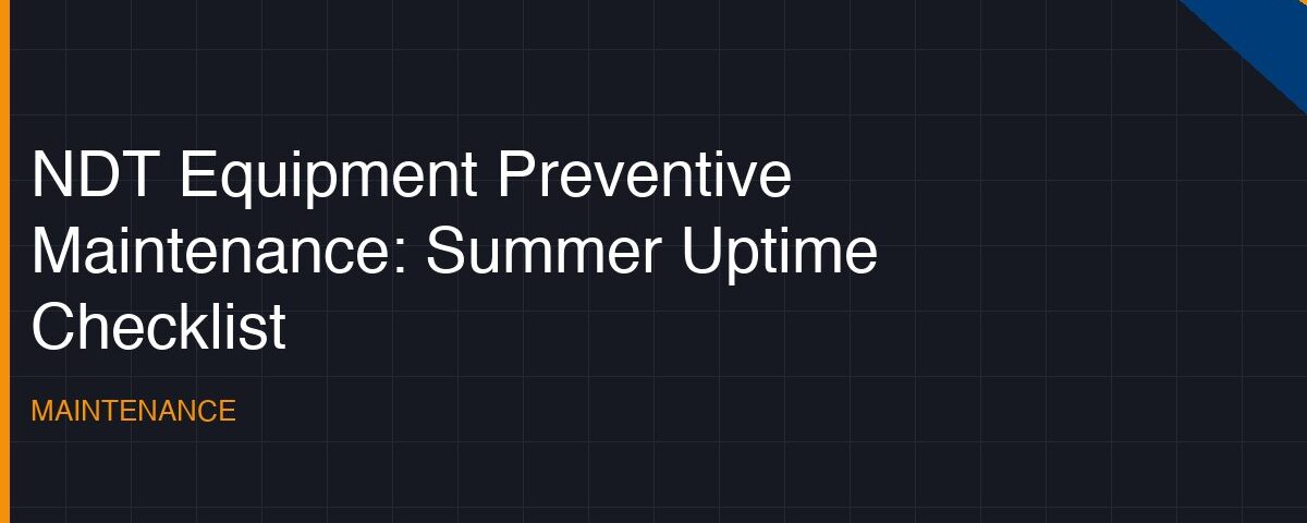 ndt equipment preventive maintenance summer uptime checklist